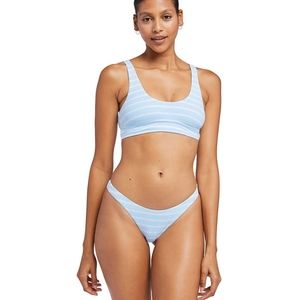 🆕️ Vitamin A Bikini Set in Sky Eco Rib Stripe Sienna Top & California High Leg
